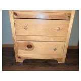 Wooden Dresser with Drawers and Natural Finish