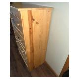 Wooden Dresser with Drawers and Natural Finish