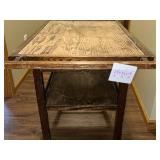 Vintage Wood Furniture: Serving Cart and Accent Table