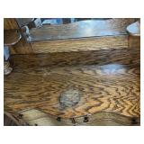 Antique Oak Sideboard with Mirror and Carved Details