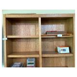 Tall Wooden Bookshelf with Adjustable Shelves - contents not included