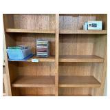 Tall Wooden Bookshelf with Adjustable Shelves - contents not included