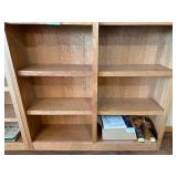 Tall Wooden Bookshelf with Adjustable Shelves - contents not included