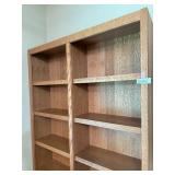 Tall Oak Wood Bookshelf - contents not included