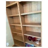 Tall Oak Wood Bookshelf - contents not included