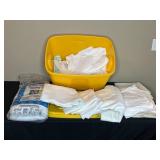 Collection of Quilting Batting and Fabric Offcuts