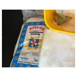 Collection of Quilting Batting and Fabric Offcuts