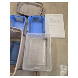Collection of Various Storage Bins and Lids