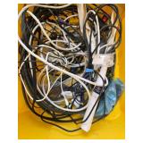 Assorted Electronic Cables and Power Adapters