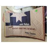 Large Collection of Assorted Sewing Thread and Quilting Guide in Wicker Storage Basket