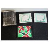 Midnight Valley Queen Size Sheet Set and Canvas Panels with Flower Painting