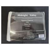 Midnight Valley Queen Size Sheet Set and Canvas Panels with Flower Painting