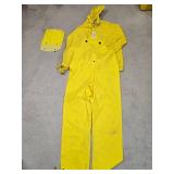 Set of Green and Yellow Rain Gear by Rainskins and Coleman