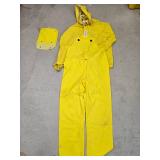 Set of Green and Yellow Rain Gear by Rainskins and Coleman