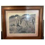 Framed Art Collection with Figurines and Seashell