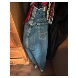 Assorted Clothing and Accessories with Suitcase and Bag and Wooden Coat/Clothes Rack!