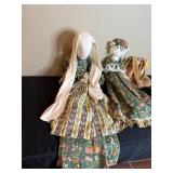 Vintage Handmade Rag Dolls and Handcrafted Bags Set