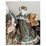Vintage Handmade Rag Dolls and Handcrafted Bags Set
