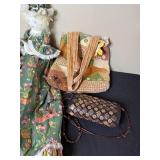 Vintage Handmade Rag Dolls and Handcrafted Bags Set