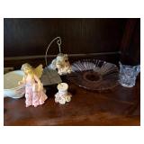 Collection of Decorative Items Including Figurines, Depression & Carnival Glassware, and More