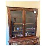 Antique Wooden Display Cabinet with Glass Doors (Display Cabinet Only)