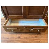 Antique Wooden Display Cabinet with Glass Doors (Display Cabinet Only)