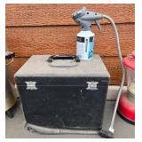 Vintage Coffee Dispenser, Storage Box with Sprayer, and Red Lantern Set