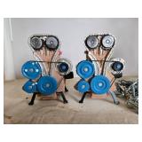 Decorative Engine Models, Glass Ornament, and Chain Set