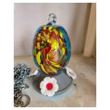 Decorative Engine Models, Glass Ornament, and Chain Set