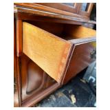 Vintage Wooden China Cabinet with Glass Doors
