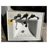 Pedestal Sink with Faucet Fixtures
