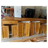 Used Wooden Kitchen Cabinet Set with Countertop
