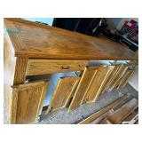 Used Wooden Kitchen Cabinet Set with Countertop