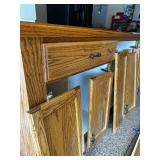 Used Wooden Kitchen Cabinet Set with Countertop