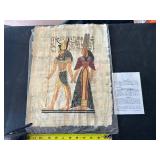 Collection of Egyptian Papyrus Paintings and Portrait Artwork