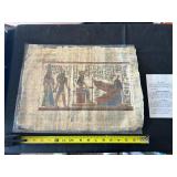 Collection of Egyptian Papyrus Paintings and Portrait Artwork