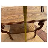 Pair of Vintage Wooden Side Tables with Shelves