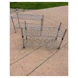 Set of 3 Metal Wire Shelving Units for Storage