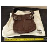 Like New Coach Brown Leather Shoulder Bag with Dust Cover