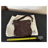 Like New Coach Brown Leather Shoulder Bag with Dust Cover
