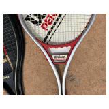 Collection of 3 Vintage Tennis Rackets: Wilson, Pro Kennex, Prince