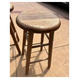 Set of 3 Wooden Bar Stools