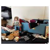 Vintage Pleasant Company American Girl Kirsten Doll with American Girl Trunk, Accessories and Furniture