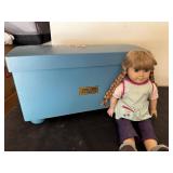 Vintage Pleasant Company American Girl Kirsten Doll with American Girl Trunk, Accessories and Furniture