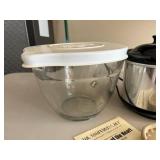 Kitchen Appliance Set with Glass Mixing Bowl, Slow Cooker, Coffee Grinder, Sunbeam Crock and Cookie Mold