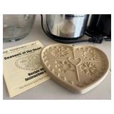 Kitchen Appliance Set with Glass Mixing Bowl, Slow Cooker, Coffee Grinder, Sunbeam Crock and Cookie Mold