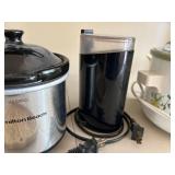 Kitchen Appliance Set with Glass Mixing Bowl, Slow Cooker, Coffee Grinder, Sunbeam Crock and Cookie Mold