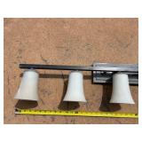 Five-Light Wall Mount Fixture with Frosted Glass Shades