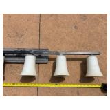 Five-Light Wall Mount Fixture with Frosted Glass Shades