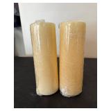 Set of Black Candle Holders and Ivory Candles